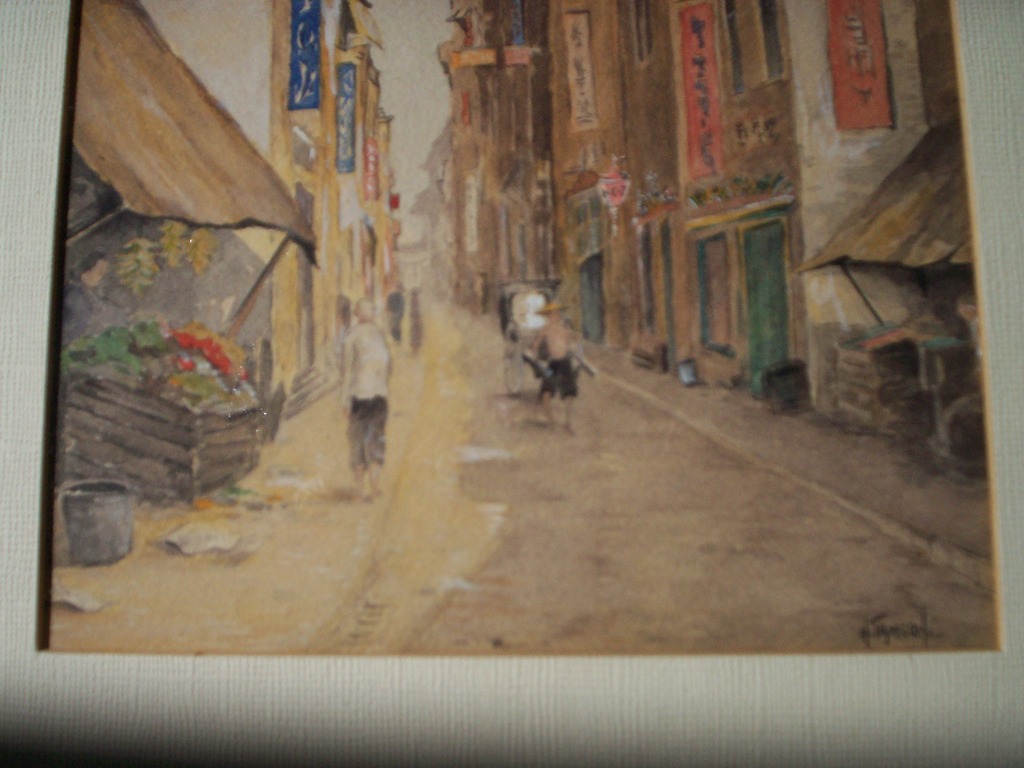 G.M. Tamson: Aquarel,China-Town kopen? Bied vanaf 95!