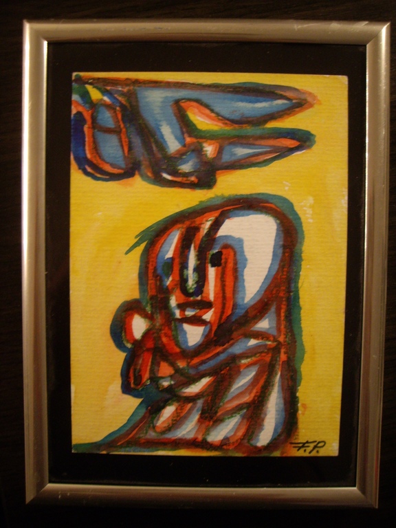 Finn Pedersen originele aquarel op papier verkocht voor € 120!