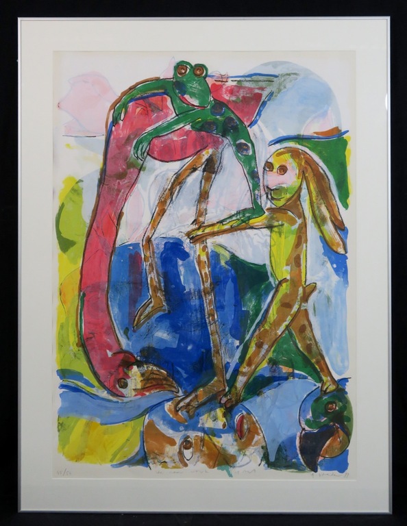 Anton Vrede: Zeefdruk, We can work it out - Ingelijst (Groot) verkocht voor € 45!