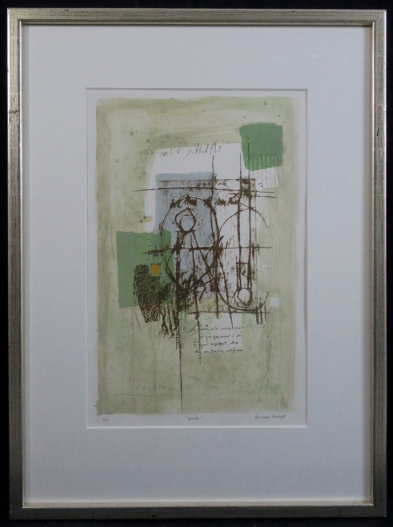 Bernard Remusat: Carborundum, Querta - Ingelijst verkocht voor € 50!