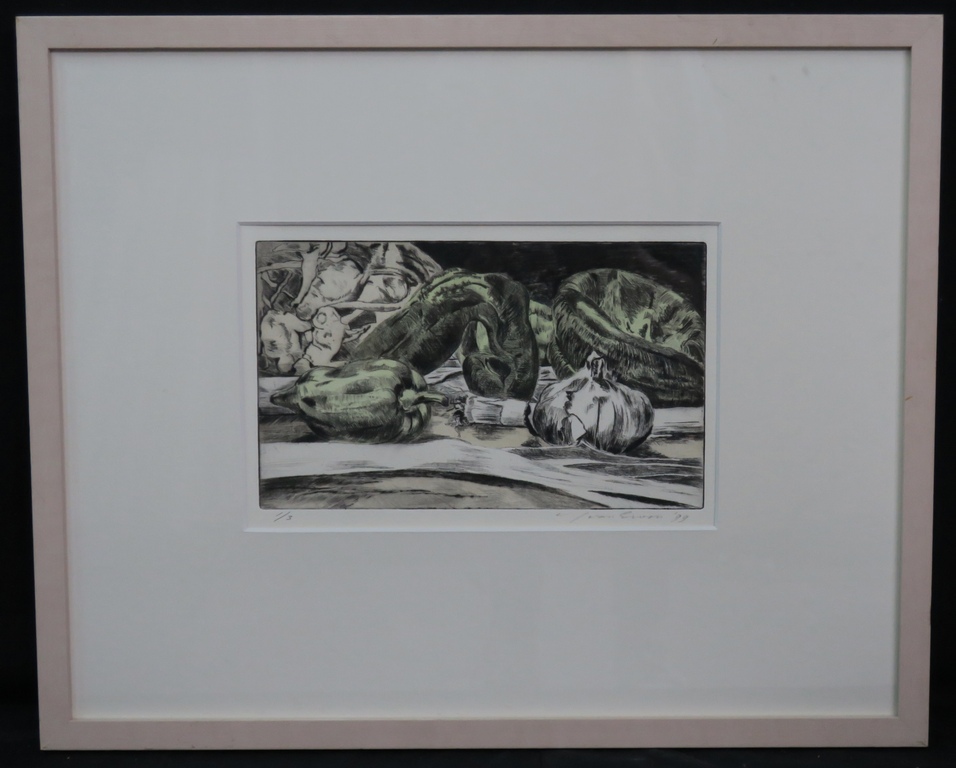 Jacques van Erven: Ets, Groenten -Ingelijst kopen? Bied vanaf 1!