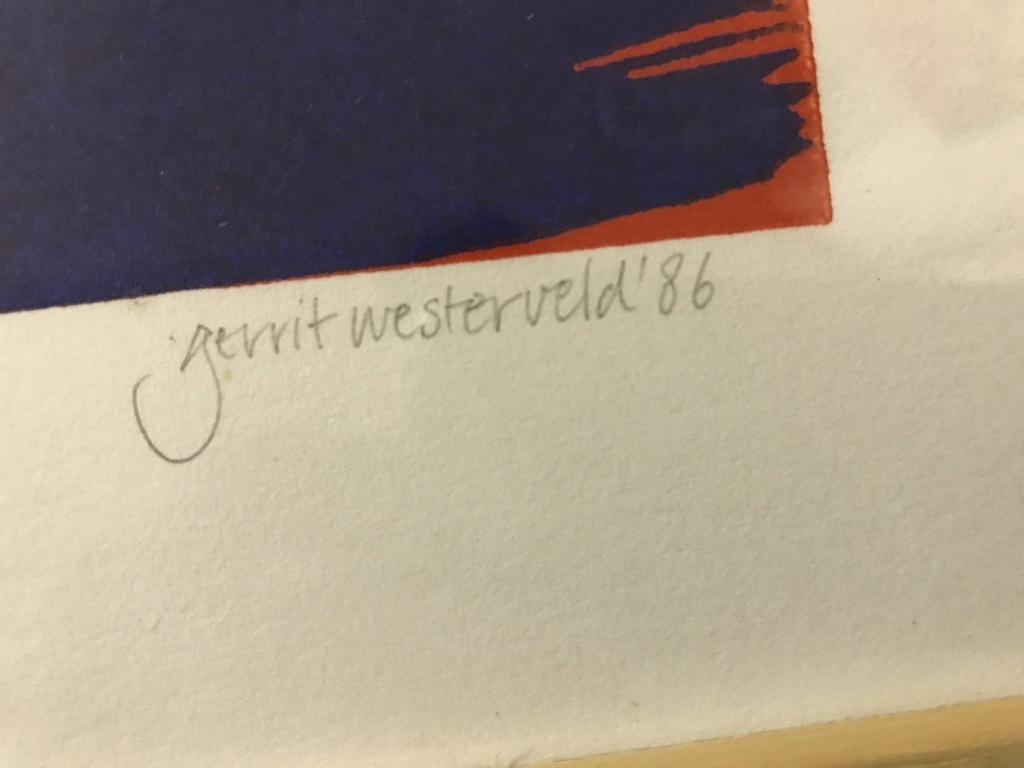 Gerrit Westerveld  zeefdruk 1986 kopen? Bied vanaf 1!