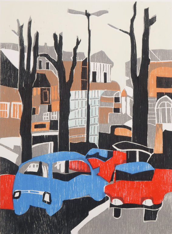 Vincent van Ojen: Houtsnede + Ed Leeflang: Gedicht, Donor kopen? Bied vanaf 40!