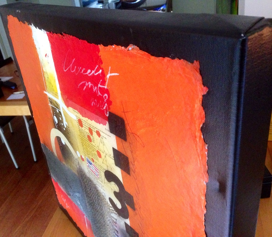 Theo koster , gemengde techniek , titel:  travelling.  kopen? Bied vanaf 1!