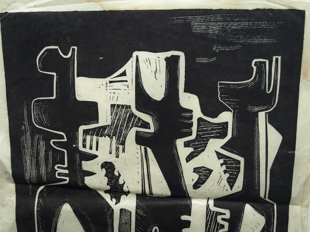 Onduidelijke signatuur : Houtsnede – The Three Wise Men – 1959 - oplage 12 ex. kopen? Bied vanaf 1!