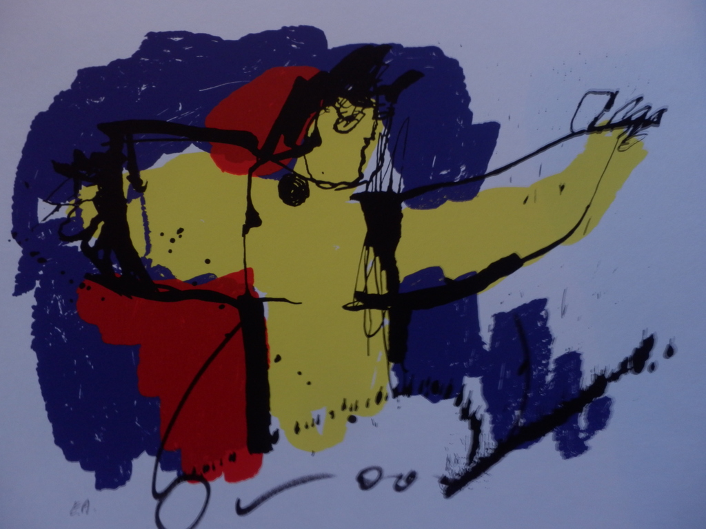 HERMAN BROOD, Gelimiteerde en HANDGESIGNEERDE Zeefdruk  BRASIL GOD kopen? Bied vanaf 85!