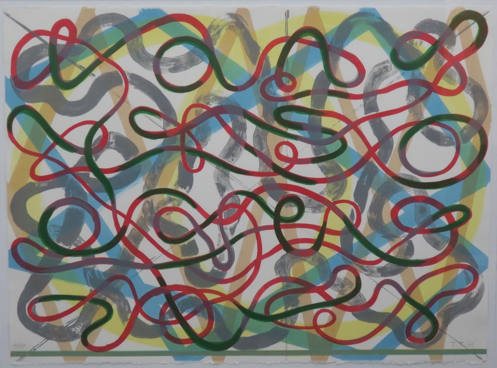 Toon Teeken: Litho, Zonder titel (groen) -Ingelijst kopen? Bied vanaf 35!