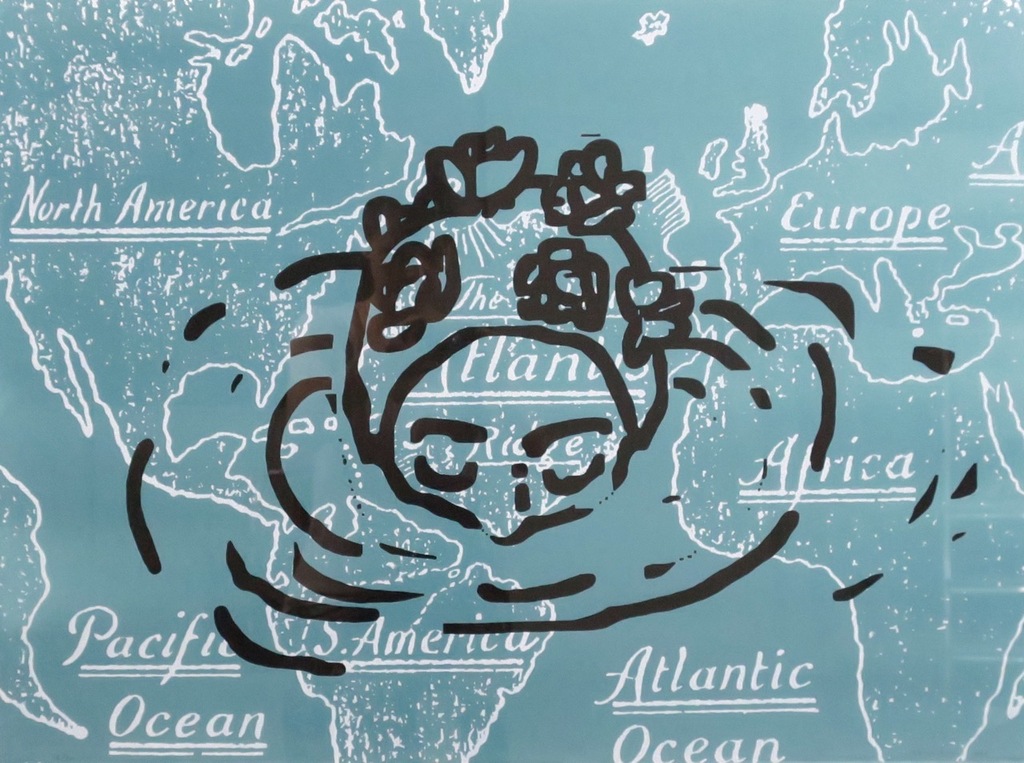 Karin Bos: Zeefdruk, Searchin for Atlantis - Ingelijst kopen? Bied vanaf 35!