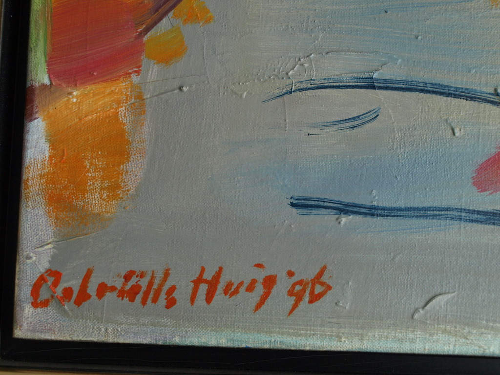 Gabriëlle Huig : Olieverf op doek , Landschap – gesigneerd & ingelijst –1996 kopen? Bied vanaf 1!