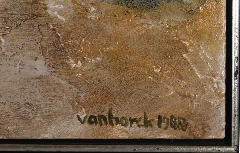 Hans Vanhorck: Gemengde techniek op paneel, Embrace - Ingelijst (Zeer groot) kopen? Bied vanaf 1000!