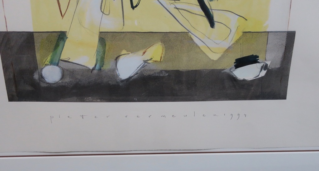 Pieter Vermeulen: Gemengde techniek, Z.T. - Ingelijst kopen? Bied vanaf 80!