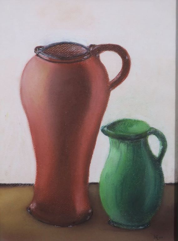 Herman Lievers: Pastel, Kruiken - Ingelijst kopen? Bied vanaf 1!