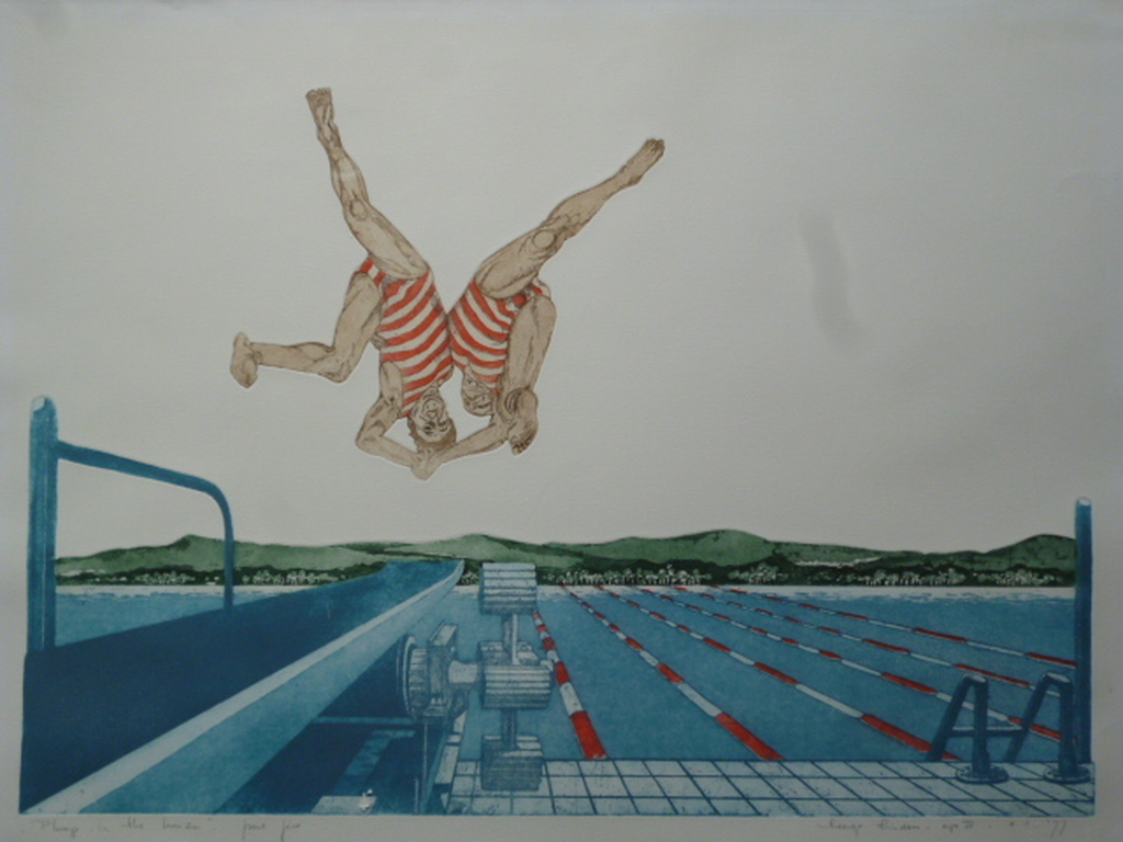 Leentje Linders - kleurenets - Plunge to the horizon - part five verkocht voor € 35!