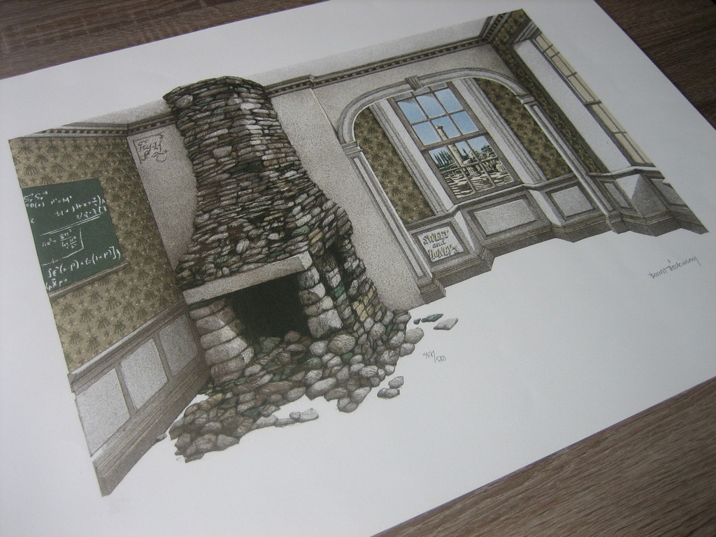 Bengt Böckman - "Sweet and honey, the study room" - Lithografie - Handgesigneerd kopen? Bied vanaf 1!