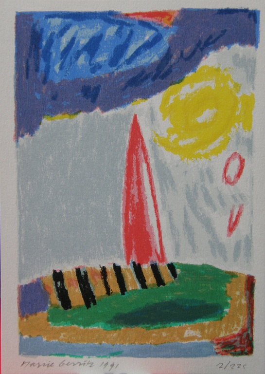 Harrie Gerritz: Zeefdruk, genummerd 2/225, met potlood gesigneerd verkocht voor € 40!
