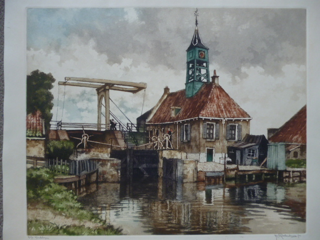 Hendrikus Elias Roodenburg - kleurenets - Hindeloopen verkocht voor € 85!