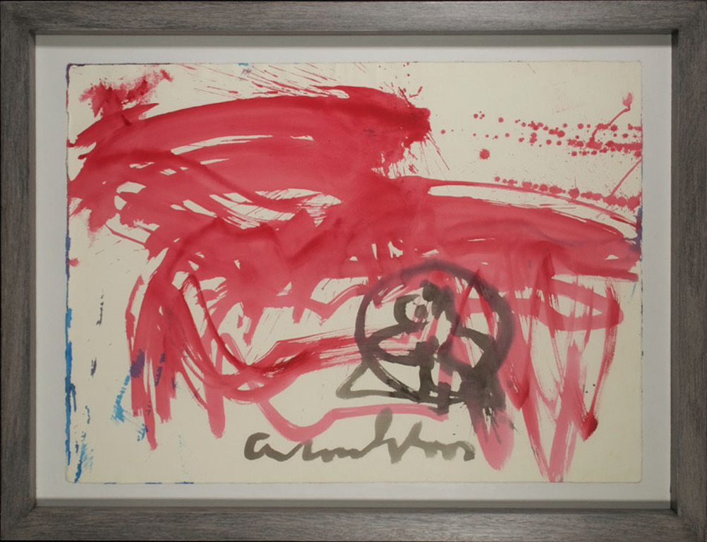 Anton Heyboer: Gouache, Z.T. - Ingelijst (Groot) verkocht voor € 150!