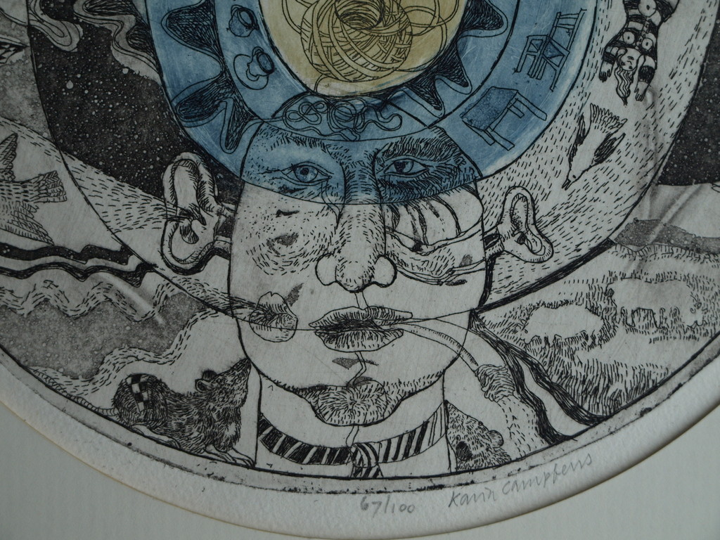 Karin Campfens : Ronde ets, Zonder titel – nr 67 van 100 ex.  kopen? Bied vanaf 1!