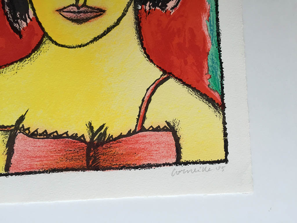 Corneille, ‘Femme avec deux oiseaux’, handgesigneerde lithografie, 2005 kopen? Bied vanaf 225!
