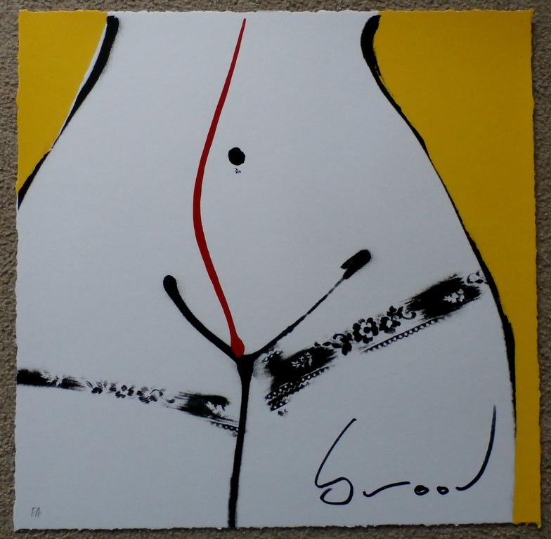 Herman Brood - zeefdruk: Hips geel kopen? Bied vanaf 175!