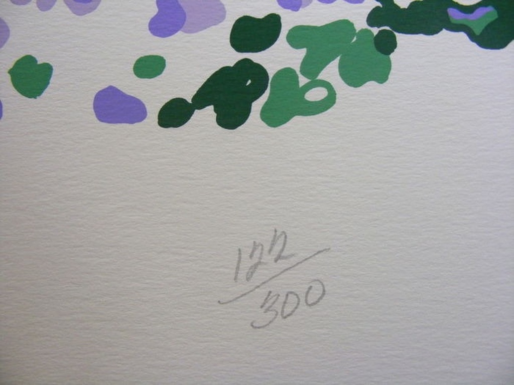 Nadine Prado, Zeefdruk, Flower Bushes, 81x81 , 122/300 kopen? Bied vanaf 45!