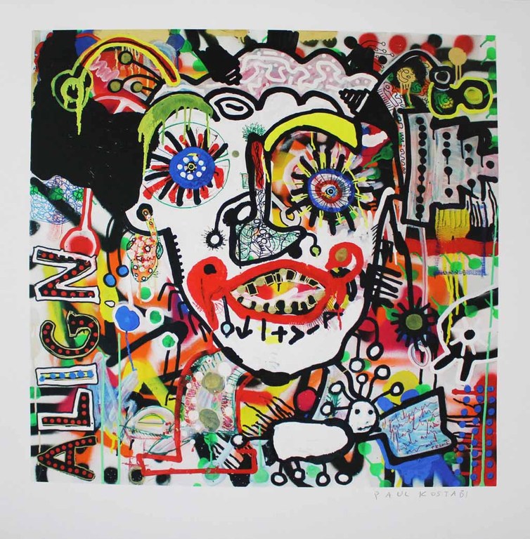 PAUL KOSTABI Giclee ALIGN Handgesigneerd GROOT!! verkocht voor € 55!