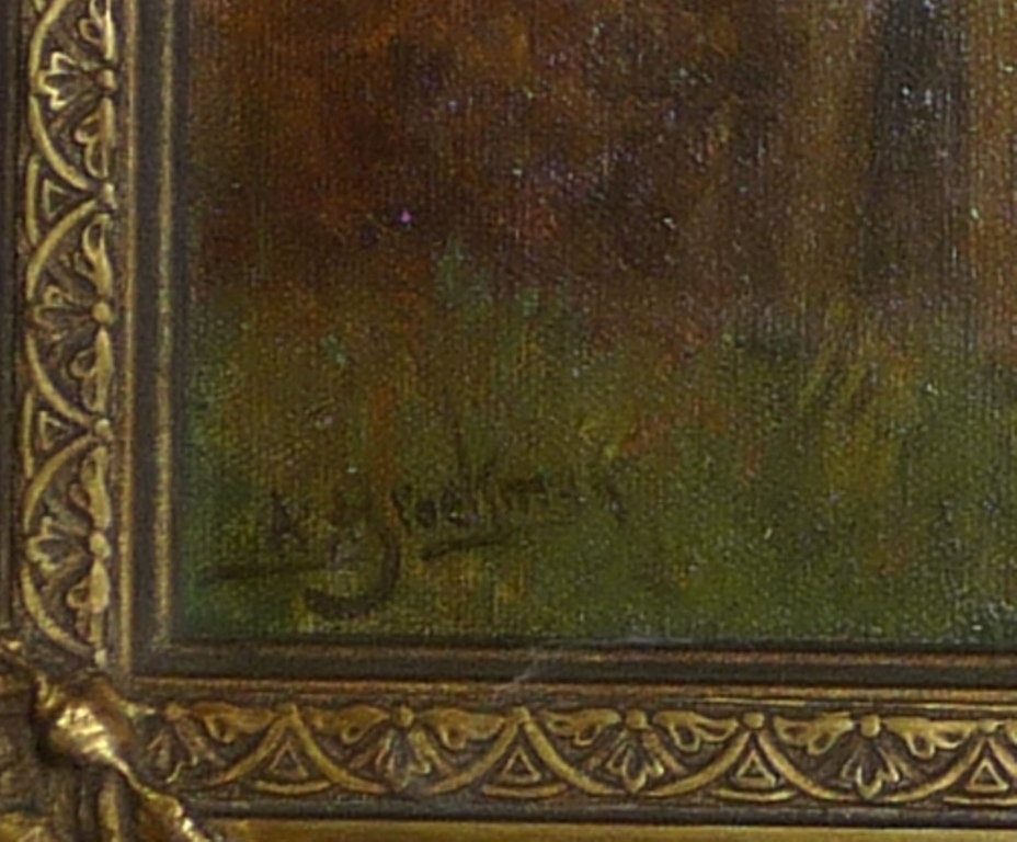 Anne Marinus Broekman [1874-1946]: doek, Larensbos kopen? Bied vanaf 65!