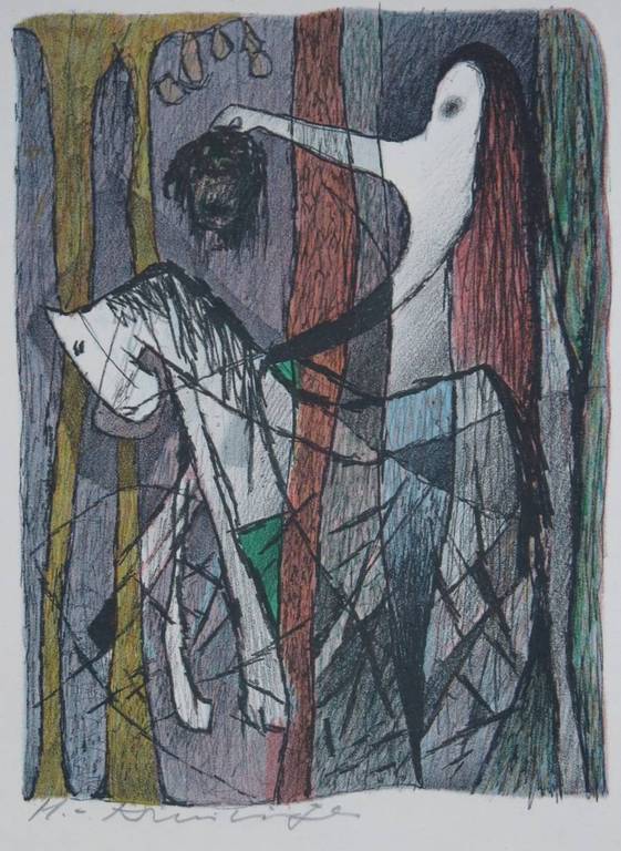 Harry van Kruiningen: Litho in originele omslag, Si sette haer schrijlings op haer ros verkocht voor € 35!