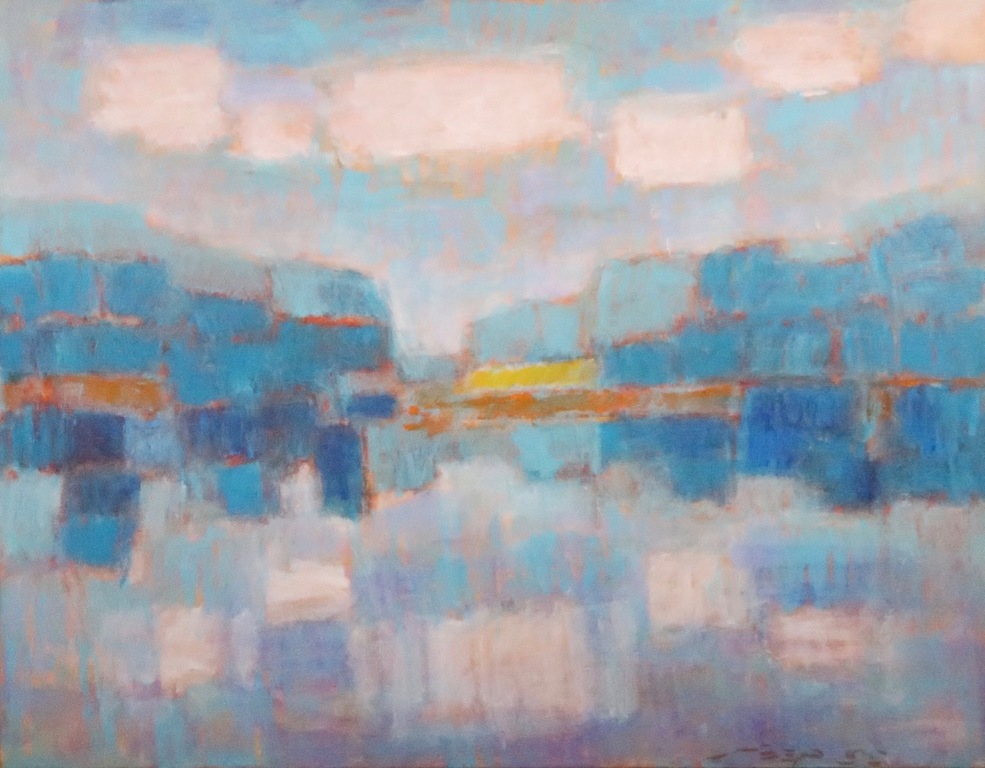 Joep de Bekker: Olieverf op doek, Z.T. Blauw - Ingelijst  kopen? Bied vanaf 350!