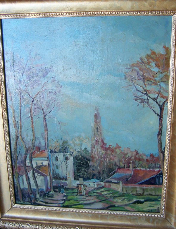 Zuid-Europees tafereel,  olieverf op doek kopen? Bied vanaf 20!