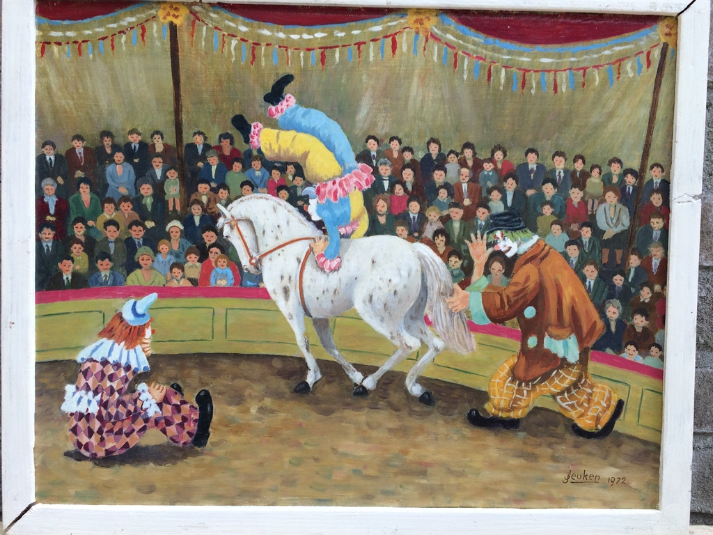 Johan Jeuken, Schilderij, Circus Amanda Roberti kopen? Bied vanaf 300!