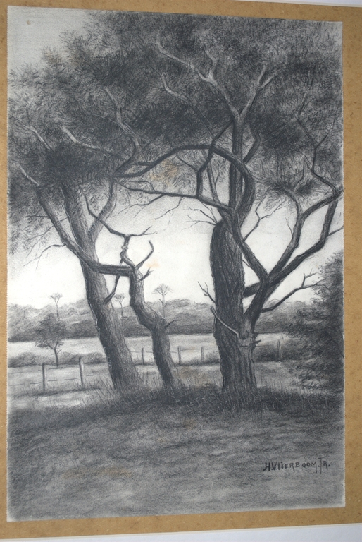 Aquarel en tekening, beiden gesigneerd en ingelijst kopen? Bied vanaf 45!