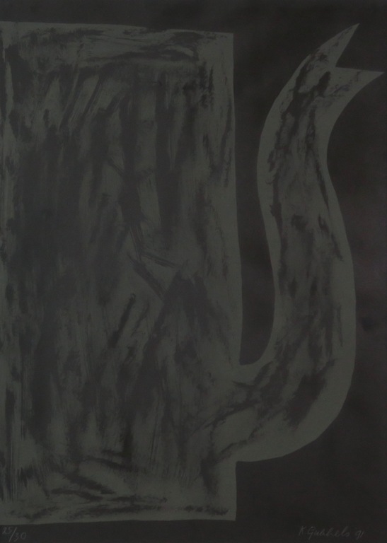 Klaas Gubbels: Zeefdruk, Kan - Ingelijst kopen? Bied vanaf 200!