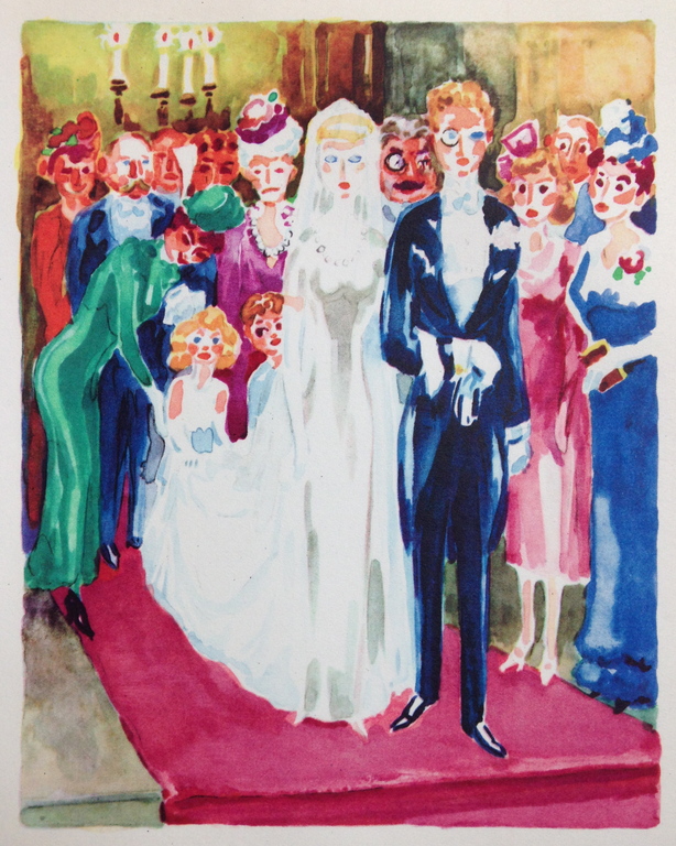 Kees van Dongen, Originele illustratie uit 1947, Incl. Certificaat verkocht voor € 91!