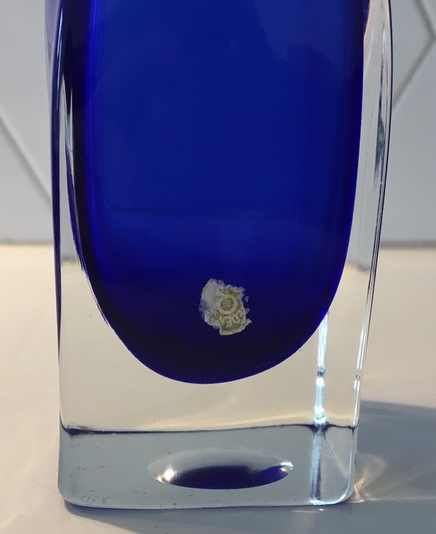 Bo Borgström voor Aseda glas - kobalt blauwe trompet of tulpenvaas ca. 1960 kopen? Bied vanaf 40!