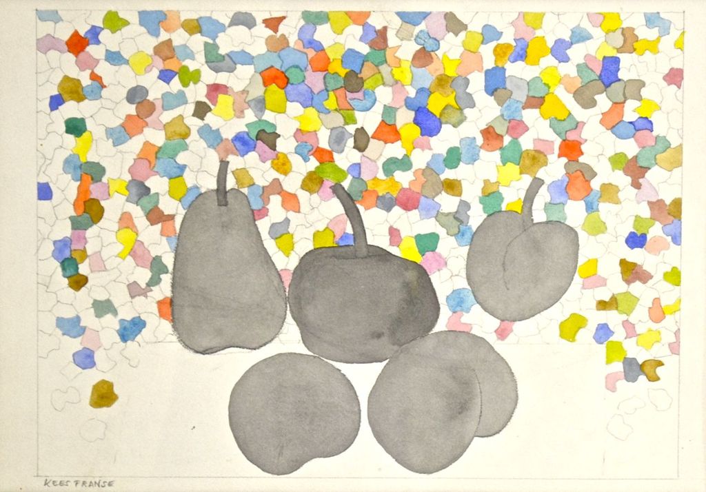 Kees Franse: Aquarel. Appels en peren verkocht voor € 175!