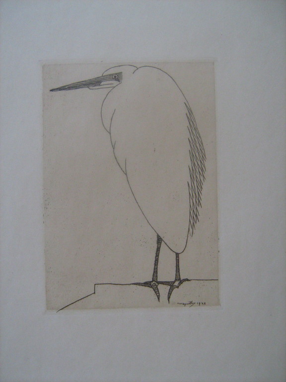 Zilverreiger - 1928 - Samuel Jessurun de Mesquita, Amsterdam - Ets kopen? Bied vanaf 300!