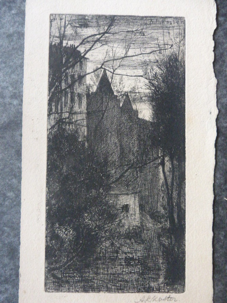 Anton L. Koster  -  twee etsen. kopen? Bied vanaf 1!