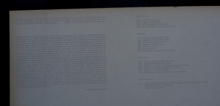 Andre van Lier - Abstracte Litho's (10) - 1981 kopen? Bied vanaf 150!