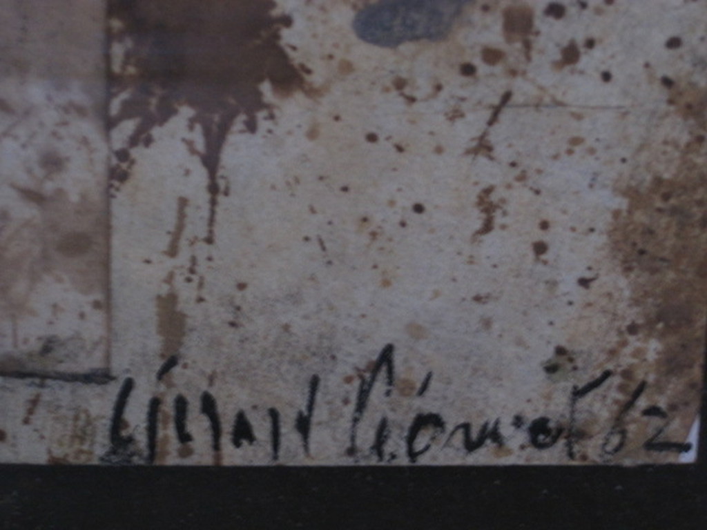 Zeldzame gemengde techniek Collage uit de serie "Schroot op tafel" 1962 gesignee kopen? Bied vanaf 1!