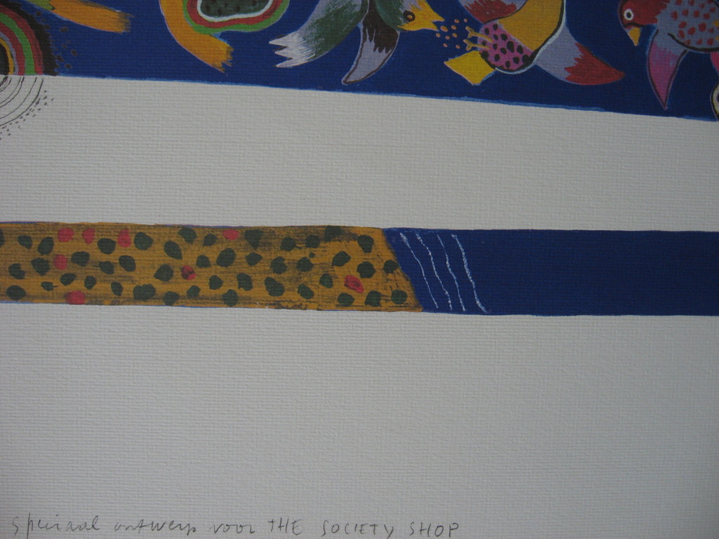 Corneille: Kleurenlitho, Stropdas Society Shop, 1987 kopen? Bied vanaf 35!