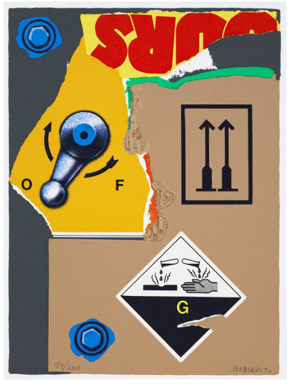 Peter Klasen: Zeefdruk, Devant le miroir de notre monde I verkocht voor € 60!