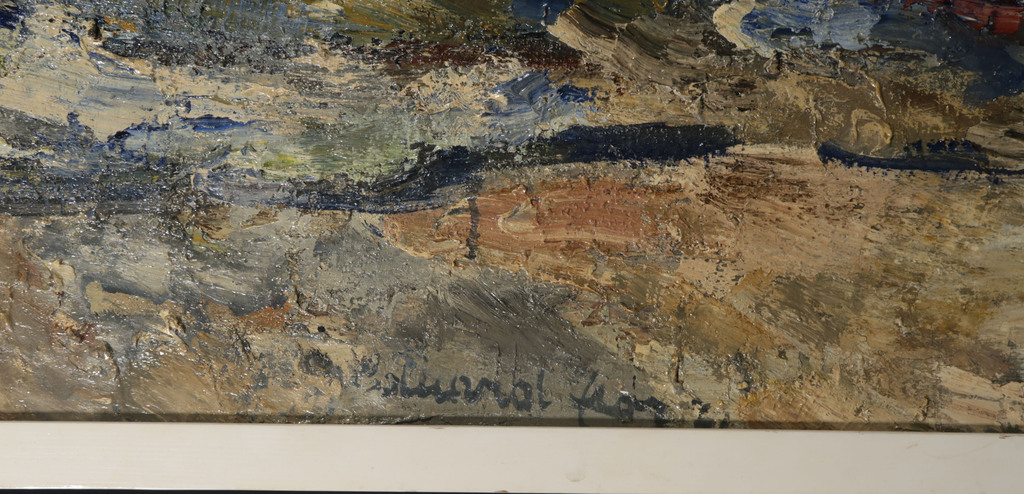 Eduard Flor: Olieverf op Doek, Branding - Ingelijst (Groot) kopen? Bied vanaf 850!