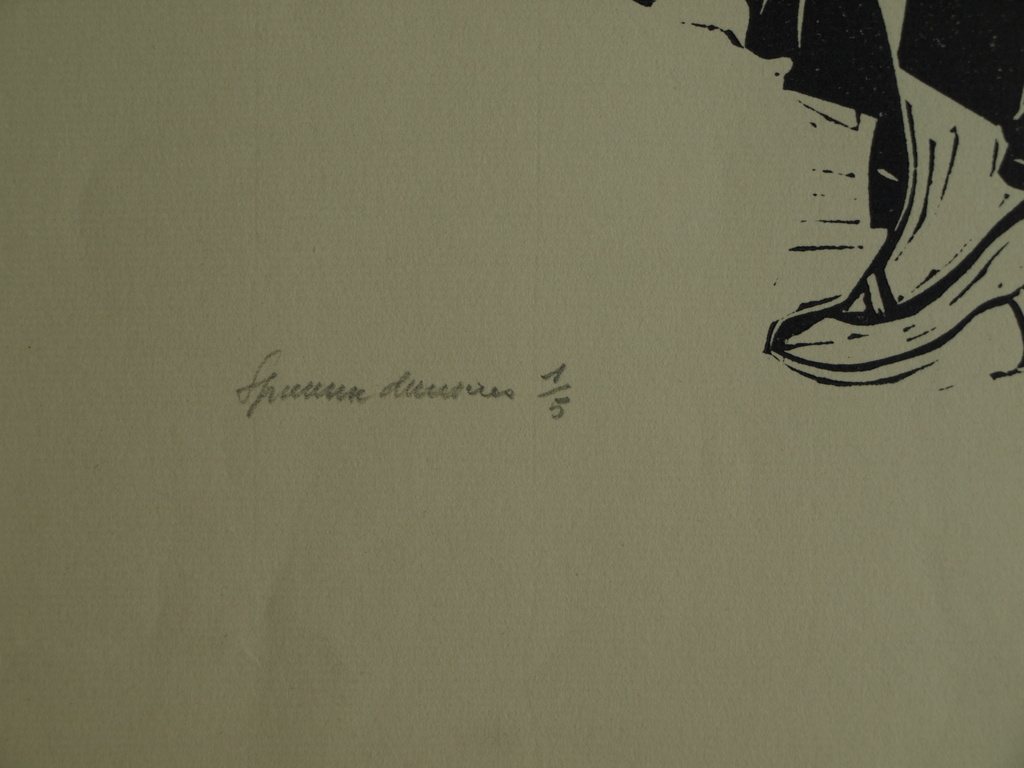 Jozef Bossaert : Houtsnede , Spaanse danseres – gesigneerd - 1982 – nr 1 / 5 ex. kopen? Bied vanaf 1!