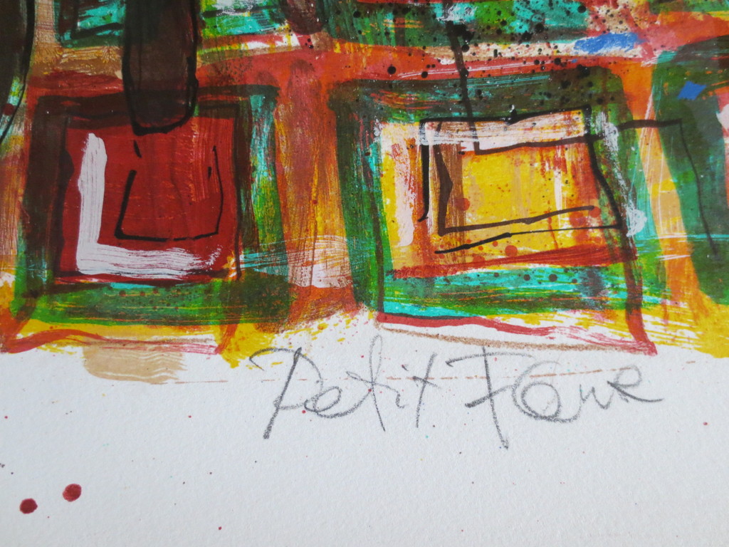 OLIVIER GUY - gesigneerde kleuren zeefdruk - petit four kopen? Bied vanaf 130!