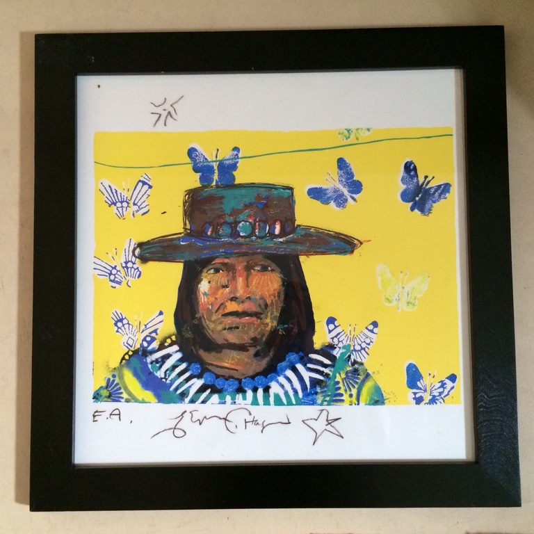 ESPEN GREGEN HAGEN - 'Indian Series Yellow' - litho - EA/ epreuve d artiste 2002 verkocht voor € 60!