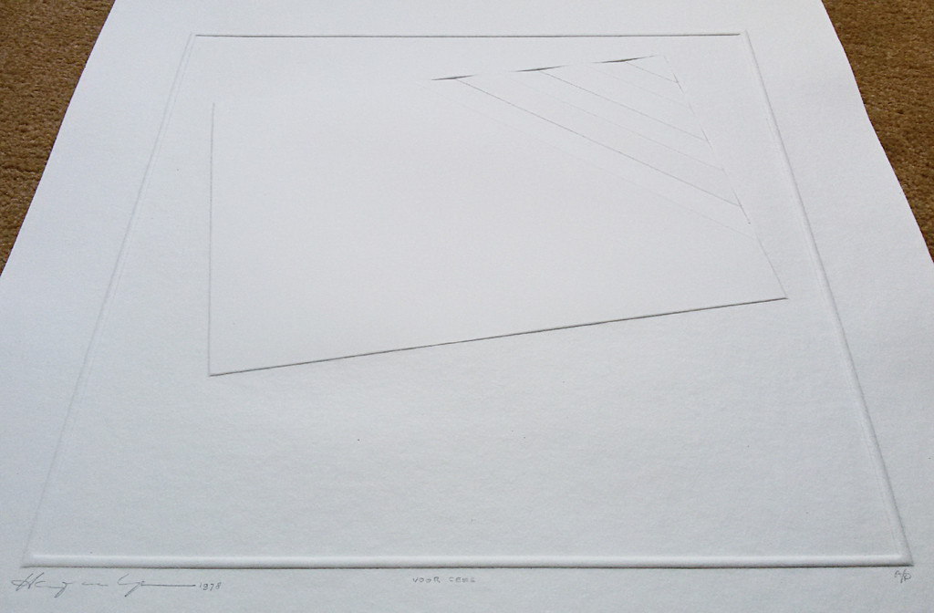 Harry van Kuyk - Abstracte compositie, reliëfdruk kopen? Bied vanaf 295!