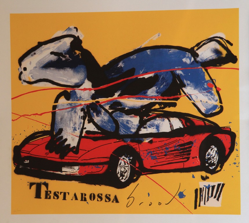 Herman Brood - Originele handgesigneerde zeefdruk - Testarossa kopen? Bied vanaf 495!