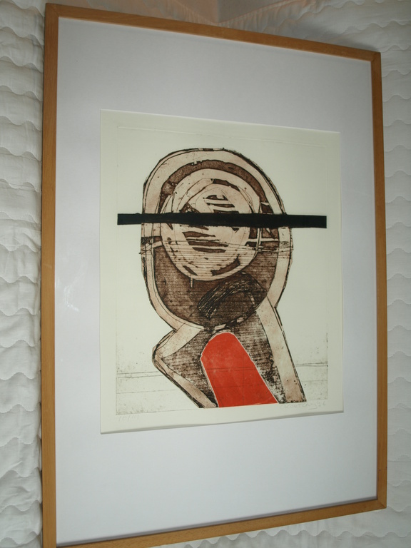 Cees Kortlang – Kleurenets – Statue - Gesigneerd – 1976 – Oplage 14 - Ingelijst - 63 x 88 cm verkocht voor € 95!