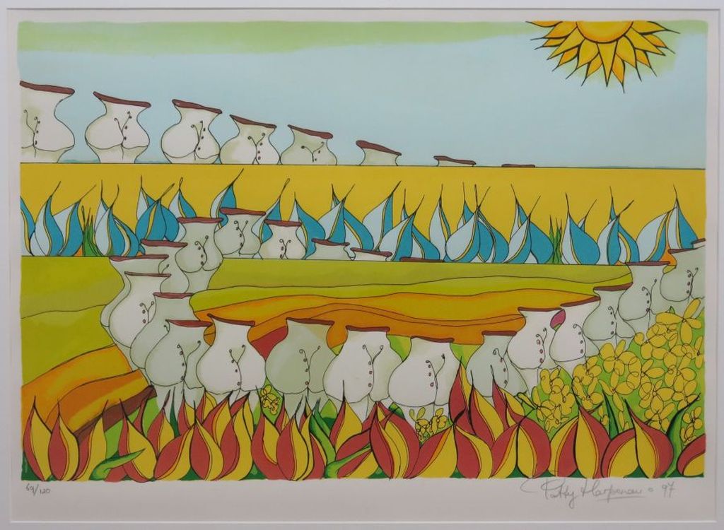 Patty Harpenau: Zeefdruk, Avondvierdaagse - Ingelijst kopen? Bied vanaf 40!